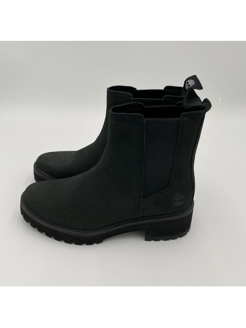 Timberland Women’s Caranby Cool Mid Chunky Pull Tab Chelsea Boots Black - Size 8 - Picture 6 of 8